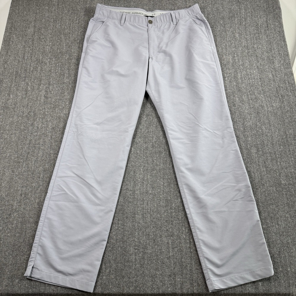 Under Armour Golf Pants Mens 38x34 Gray Loose Fit Actual 36x33